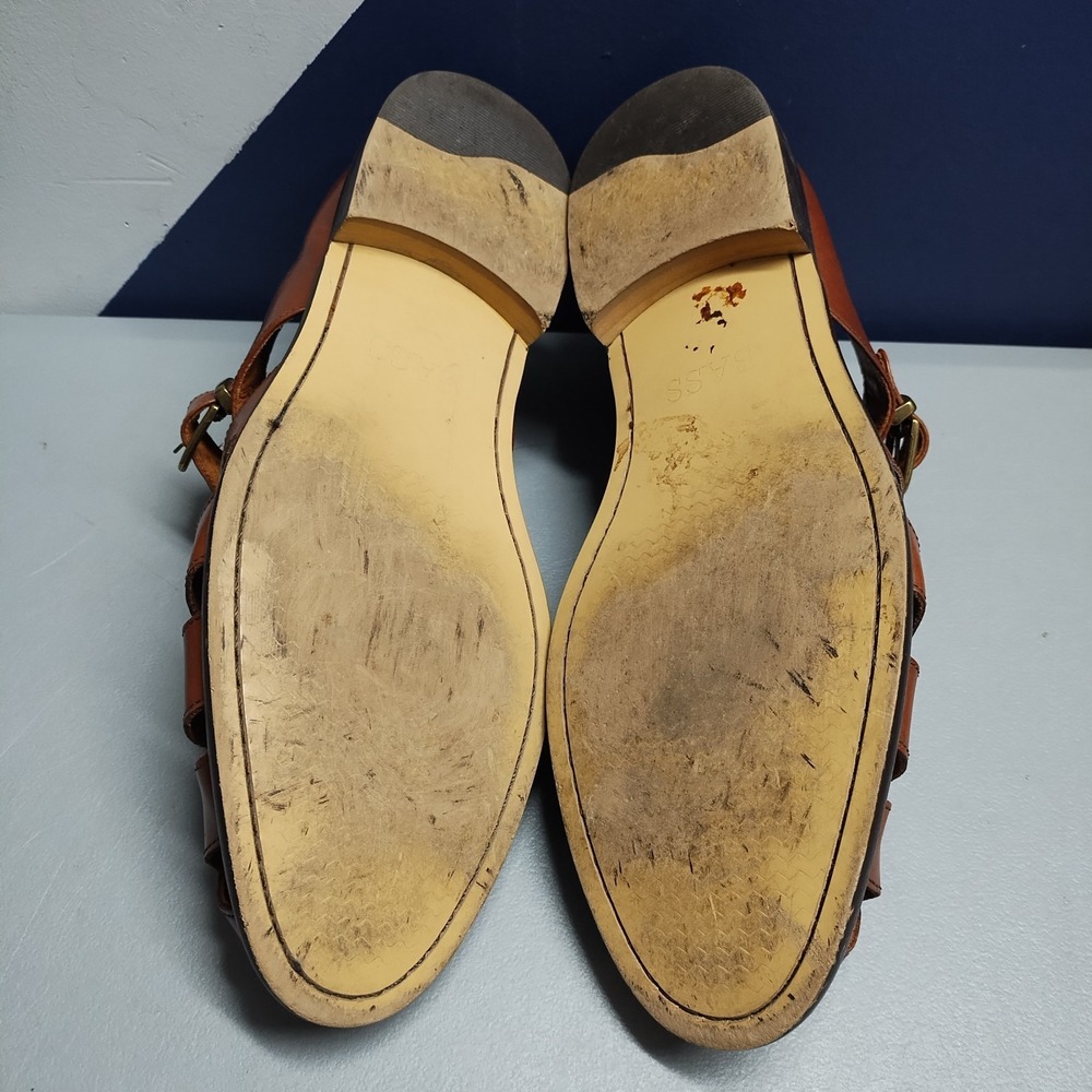 Bass Muzi Fisherman Sandals Mens Size 13W Brown Leather Almond Toe Buckle Strap - Picture 7 of 7